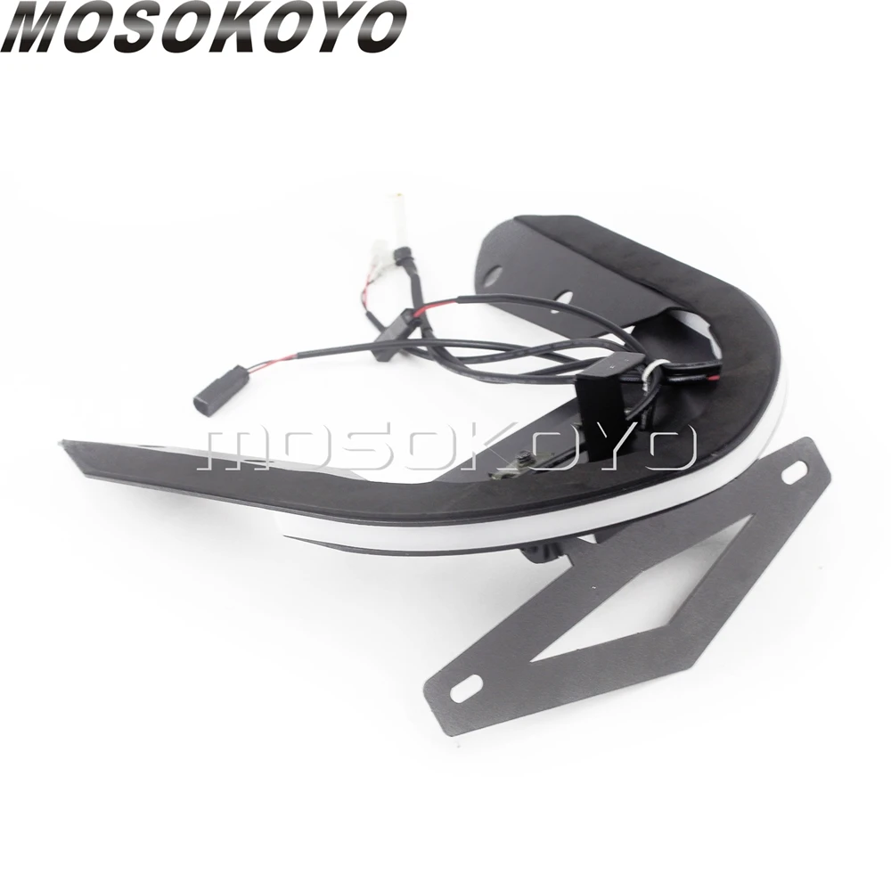 Кронштейн номерного знака CNC со встроенным стоп сигналом для Ducati Monster 821 1200/S 2014 17| |