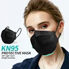 Mascarillas neгра fpp2mask FFP2 4D, маска для лица, Mascarillas kn95 взрослая сертифицированная испанская CE черные защитные маски для рта черные