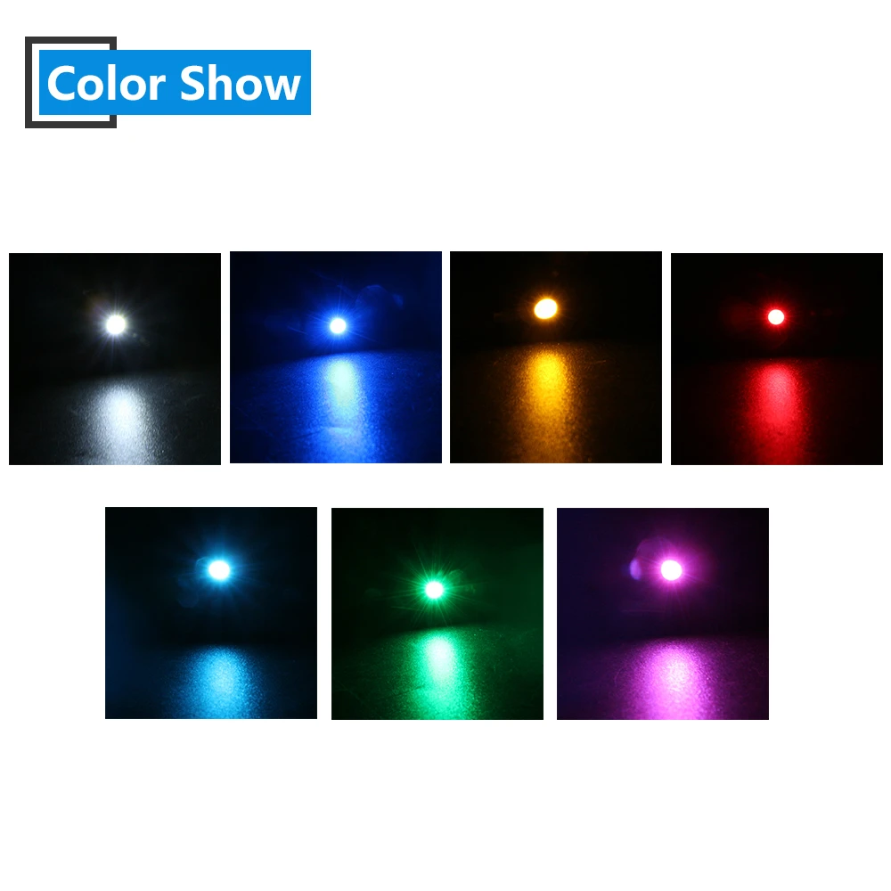 10 шт./лот 3 Вт 12 В T6.5 5050 1 SMD Led инструмент кластерный светильник автомобильная лампа внутренняя световая приборная панель лампа белый янтарь зеленый синий красный