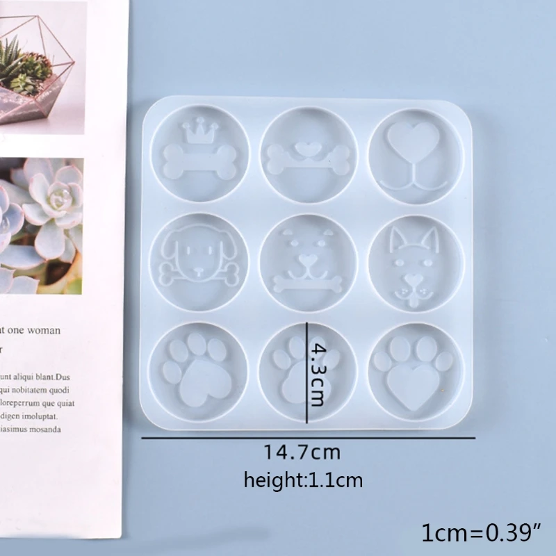 

DIY Cute Pet Ornaments Casting Silicone Mould Crafts Jewelry Decorations Making Tool Crystal Epoxy Resin Mold