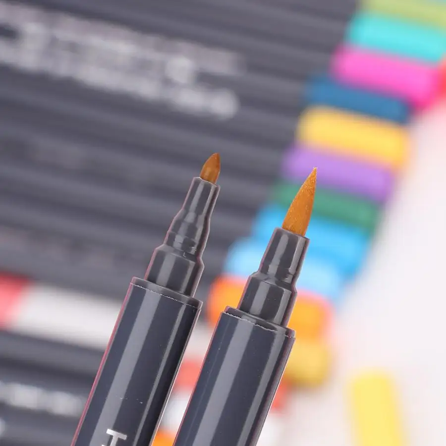 Двойной наконечник водорастворимый маркер авторучка эскиз манга живопись