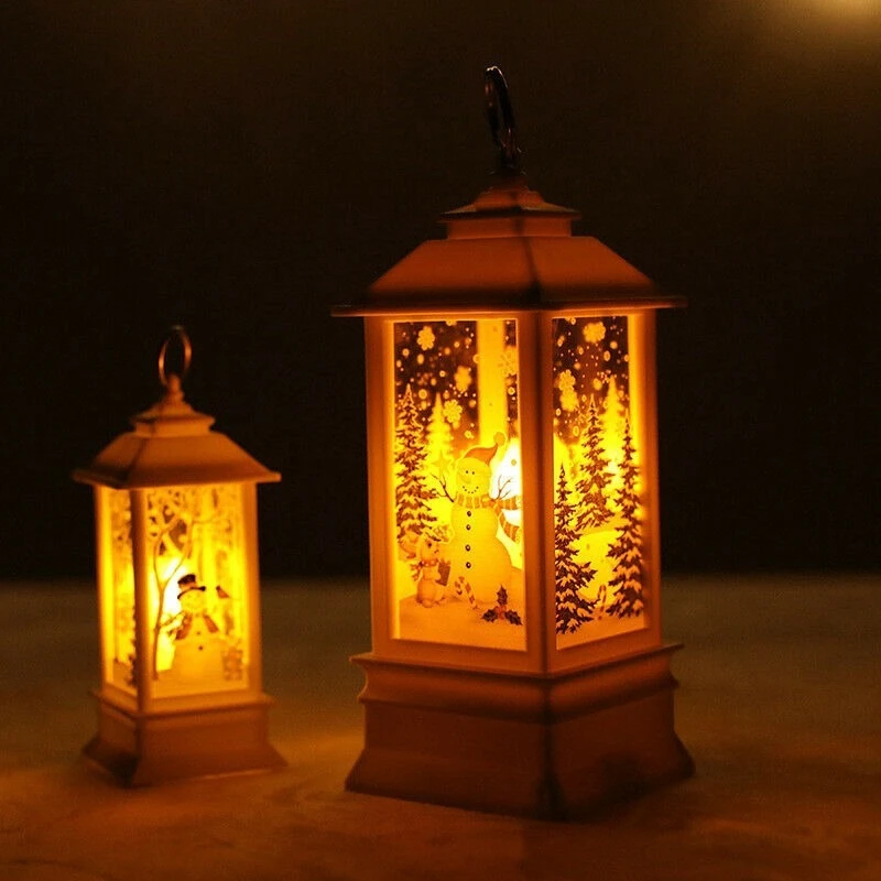 

Christmas Simulation Oil Lamp Santa Claus Snowman Lantern Light For Home Christmas Ornament Xmas Gift Navidad 2021 New Year 2022