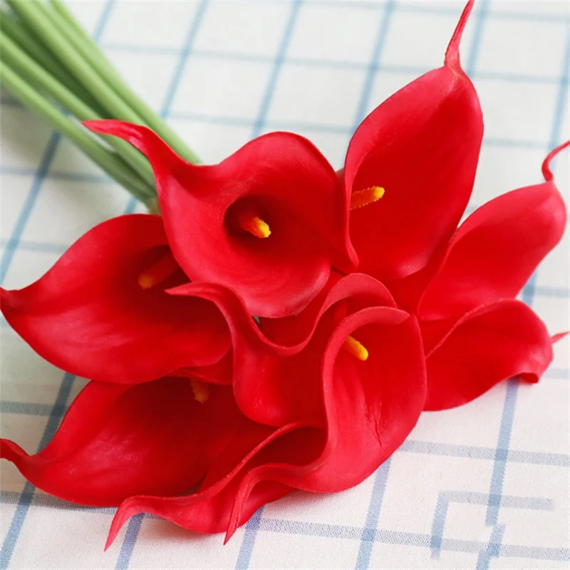 Искусственные каллы Лилии из искусственной кожи букет для свадебной вечеринки