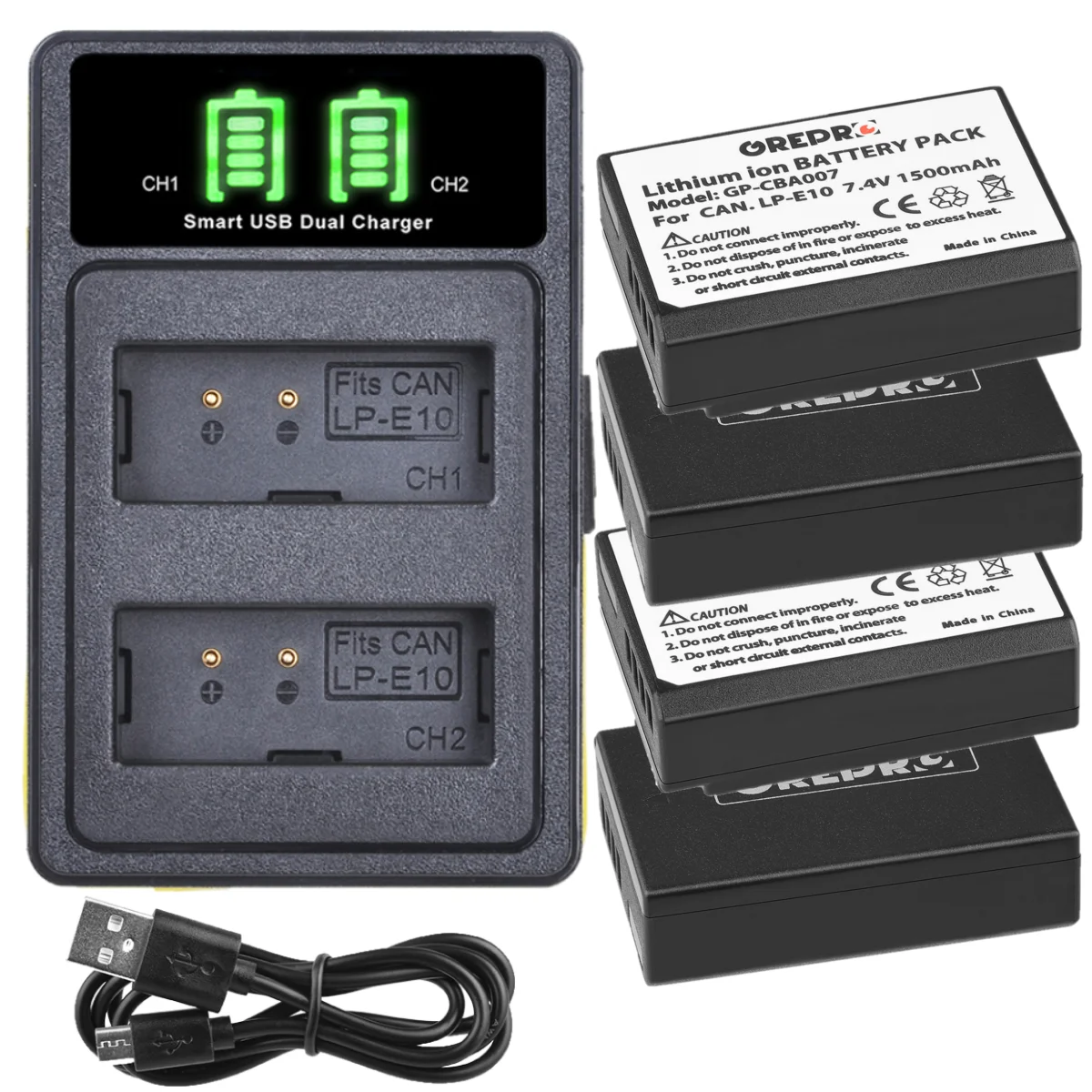 

1500mAh LP E10 LP-E10 Battery with Charger Kit for Canon EOS 1100D 2000D 1200D 4000D 1500D 1300D, Kiss X50 X70 X80 X90, Rebel T5