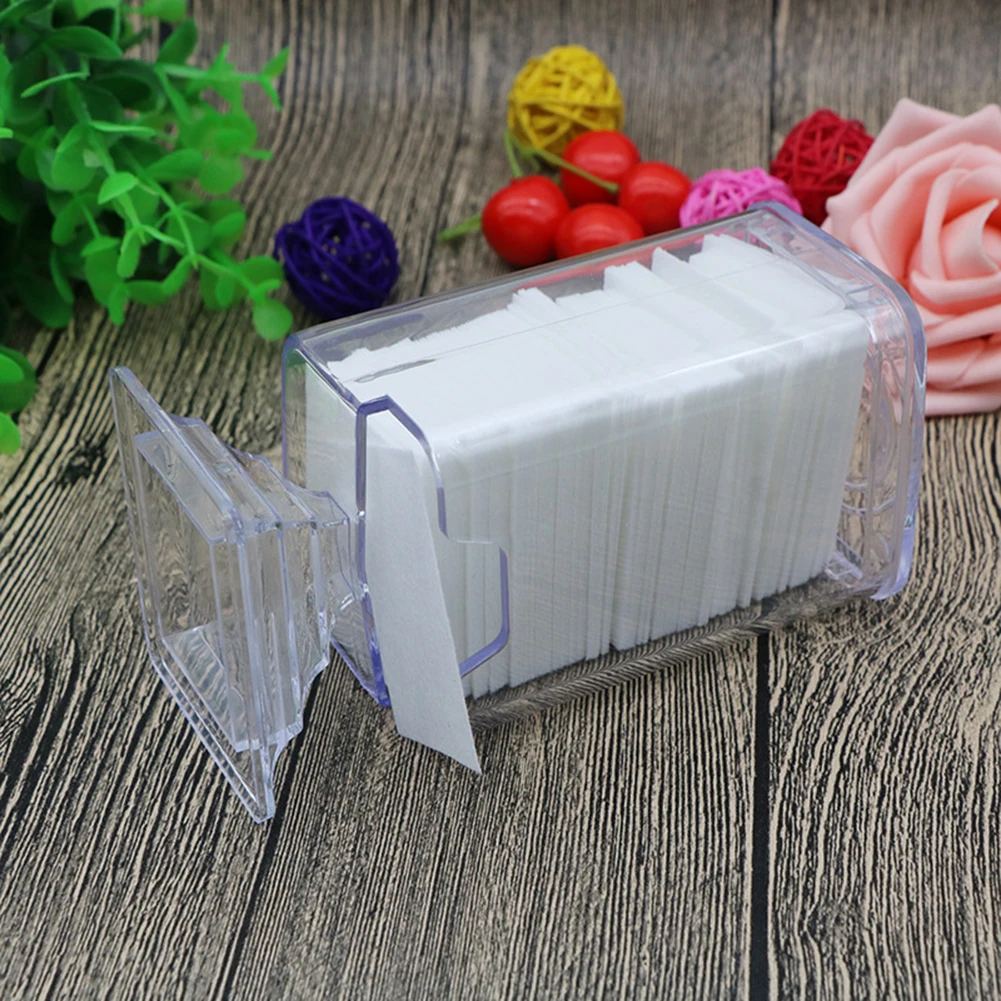 ГОРЯЧИЙ Макияж хлопок Pad коробка для удаления ногтей бумага держатель протирания