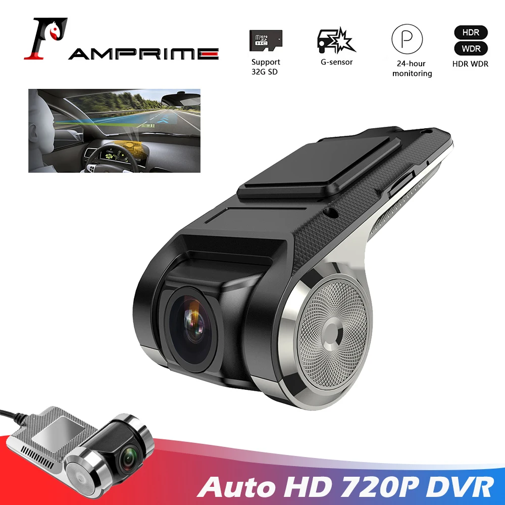 Автомобильный видеорегистратор AMPrime камера для приборной панели с функцией