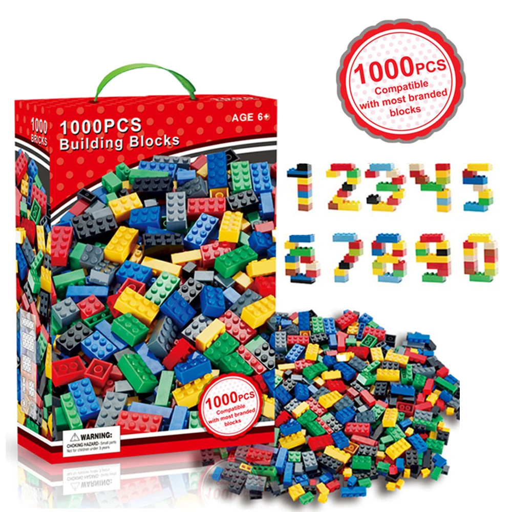 1000 шт. наборы строительных блоков для города DIY сборочные кирпичи обучающие