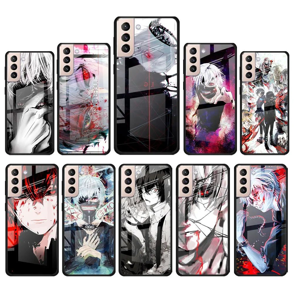 

Anime Tokyo Ghoul for Samsung Galaxy S21 Ultra Plus A72 A52 4G 5G M51 M31 M21 Luxury Tempered Glass Phone Case Cover