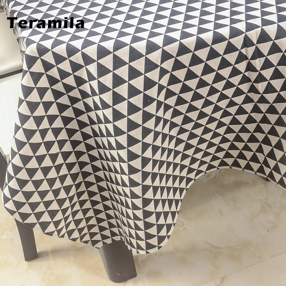 Teramila плотные геометрические скатерти прямоугольные и овальные для обеденного