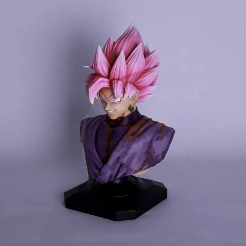 1/1 аниме Dragon Ball бюст Супер Saiyan розовый и черный Сон Гоку GK статуя ПВХ фигурка Коллекция Модель игрушки M2666