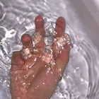 Хрустальные серьги-гвоздики в форме кубика льда для женщин, модные ювелирные изделия для вечерние, аксессуары, милые рождественские серьги для женщин, Aretes 2021