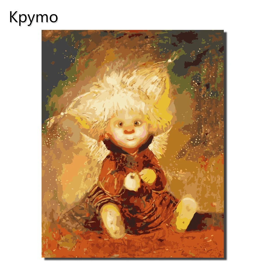 Kpymo Chuvilyaeva Galina angel Wall Art Acrylic Painting By Numbers Handpainted Canvas Modern Coling by numbers For Living Room | Дом и сад