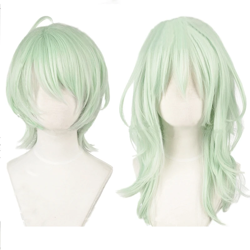 Fire Emblem Threehouses Byleth Wig Mint Heat Resistant Synthetic Hair Wavy Light Green Wigs + Wig Cap