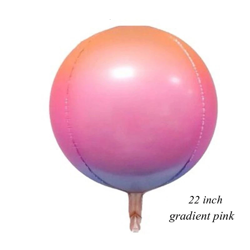 1PC Gradient Pink 1 шт. 18/22 дюйма металлические звезды и сердце 4D диско градиент цвета шары для свадьбы и дня рождения вечерние детские Душ Декор реквизит для фотосессии принадлежности - Цвет: 1PC Gradient Pink