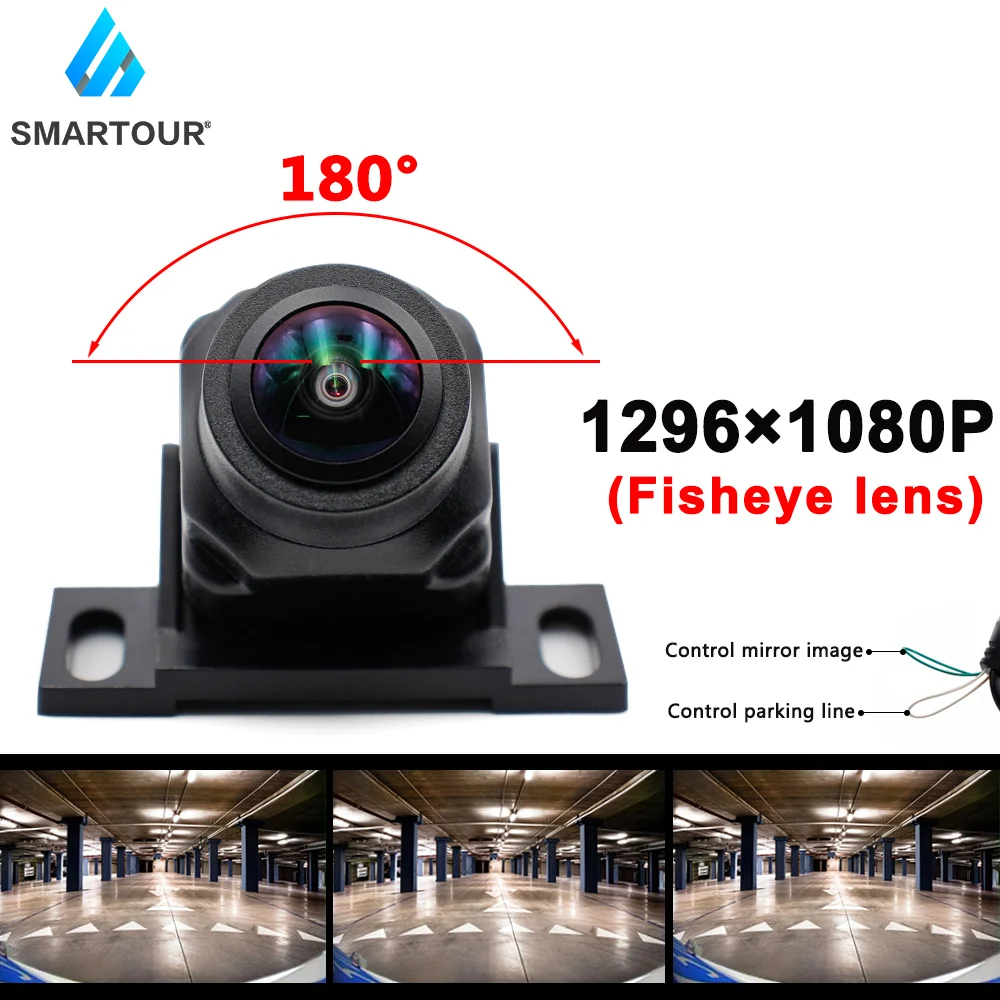 Камера заднего вида Smartour HD 1296x1080P объектив рыбий глаз 180 градусов ночное видение
