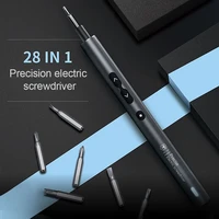 28 in 1 mini portable electric screwdriver set cordless rechargeable repair tool pen shape powerful for laptop phone crowbar