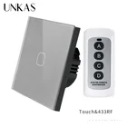 UNKAS беспроводной настенный сенсорный выключатель света, 1 клавиша, 1 канал