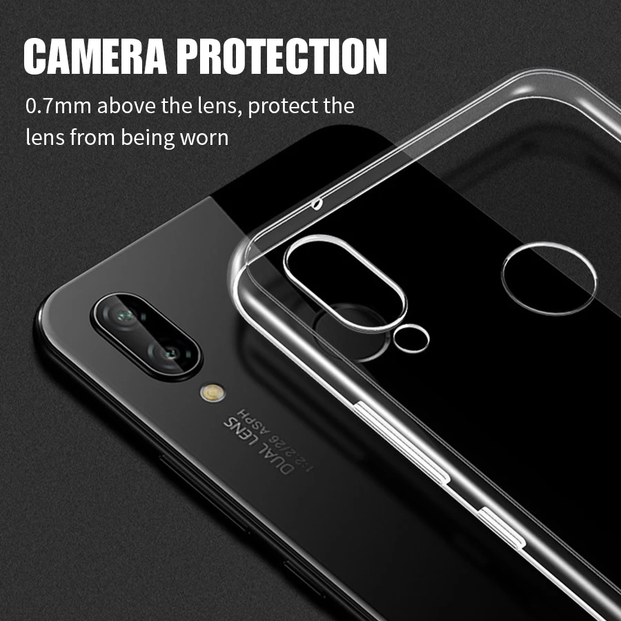 Силиконовая мягкая прозрачная Задняя накладка чехла из ТПУ для Honor V30 20 Pro Чехол для телефона Y6 Y9 чехол тонкий прозрачный для huawei Honor 9X20