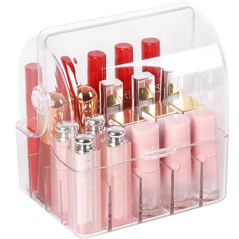 INS Стиль помада акриловый ящик для хранения Водонепроницаемый губная макияжа