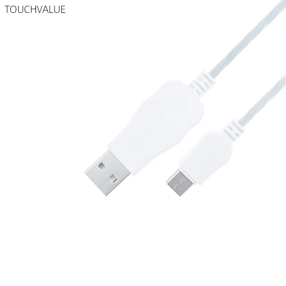 Мигающий кабель типа C Micro USB для замены кабеля 2 м зарядная линия розового