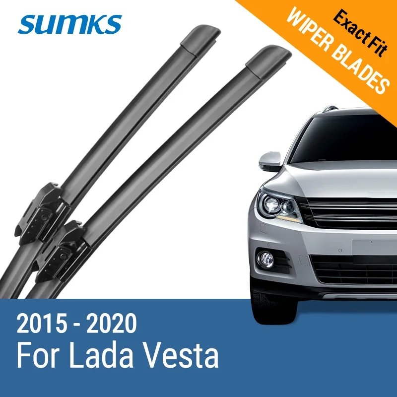 

SUMKS Wiper Blades for Lada Vesta 24"&18" Fit Hook Arms 2015 2016 2017 2018