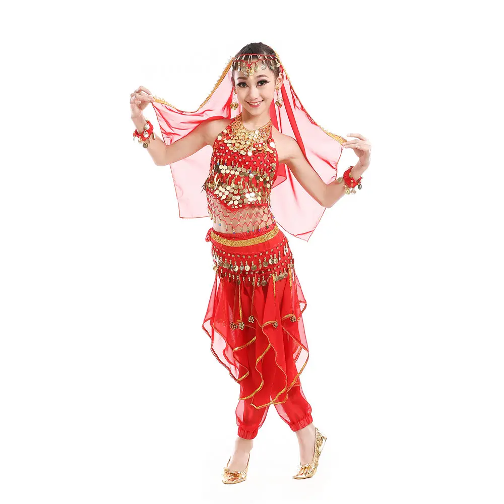 Набор костюмов для танца живота девочек комплект восточных и индийских Танцев