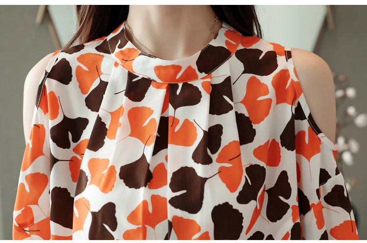 Шифоновая женская рубашка с коротким рукавом новинка 2020 летние и осенние блузы