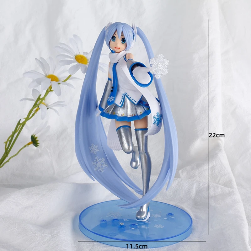 Двухмерная красивая девочка с аниме-персонажем принцесса зимняя одежда снежинка