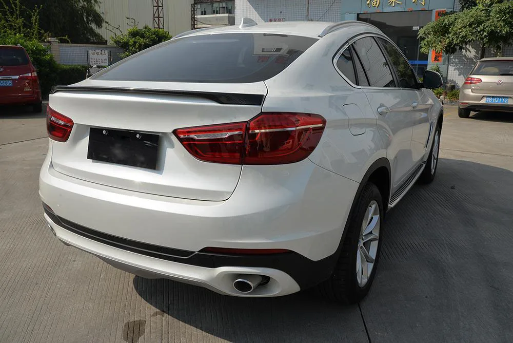 Для BMW F16 X6 2015 2016 2017 полностью настоящий спойлер заднего багажника из углеродного