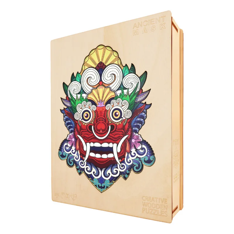 

Деревянный пазл-маска, пазл, доска, набор игрушек, интересные деревянные головоломки для взрослых и детей, рождественские подарки, обучающие игры, игрушки