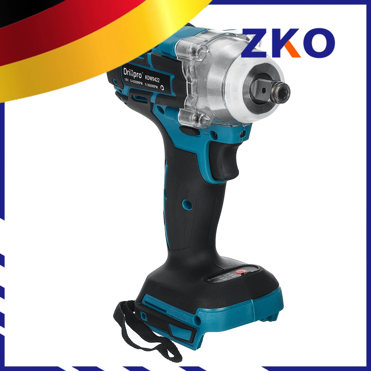 

18V Brushless Impact Wrench 1/2 inch Cordless Electric Wrench Power Tool 520N.m High Torque Rechargeable For Makita Battery