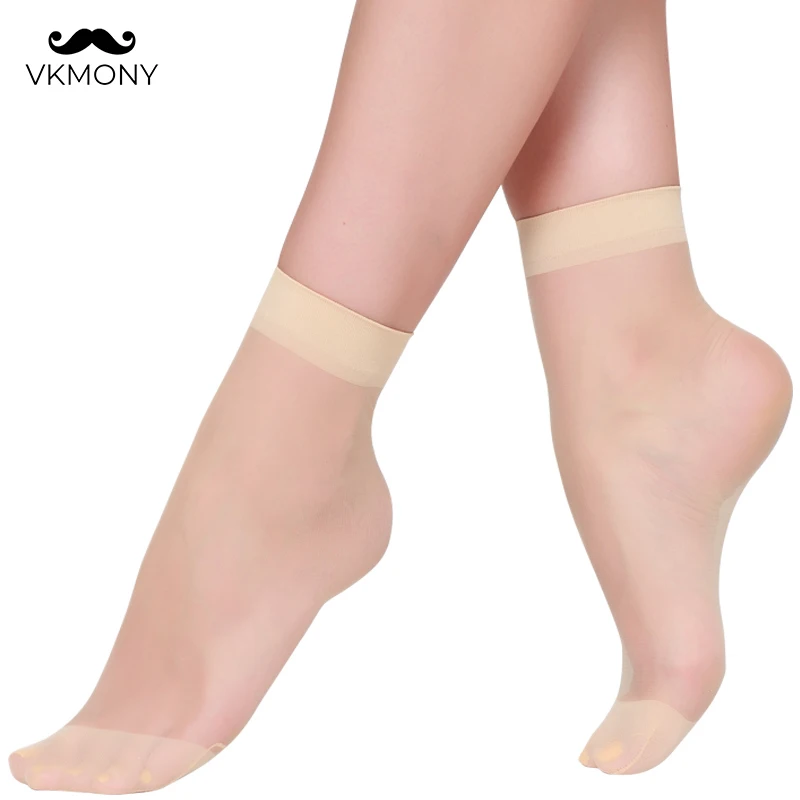 Женские летние носки ультратонкие женские с кристаллами 10 пар/лот VKMONY | Женская