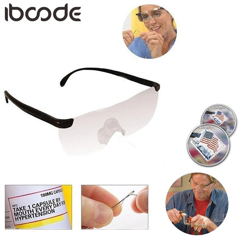 

iboode 1.6 Times Magnifying Reading Glasses Big Vision 250 Degree Presbyopic Eyeglasses Magnifier Eyewear Portable Parents Gift