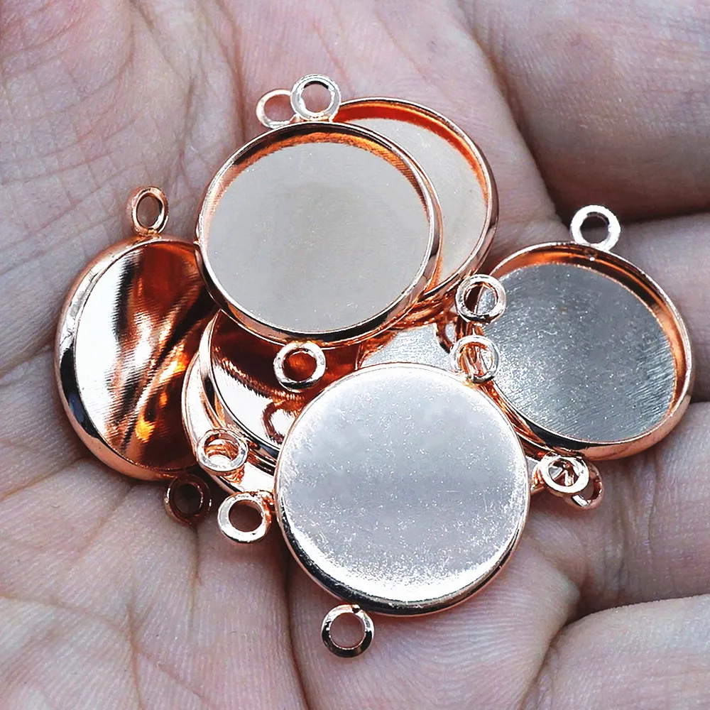 10 шт. 12 мм 25 пустая основа для Подвески Круглый соединитель кабошон настройки