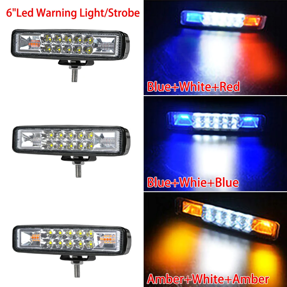 

1Pcs 48W 6000K Car Truck Off-Road ATV For Offroad Atv Jeep SUV Strobe Flash Work Lamp LED Light Bar Car Truck Trailer Work Light