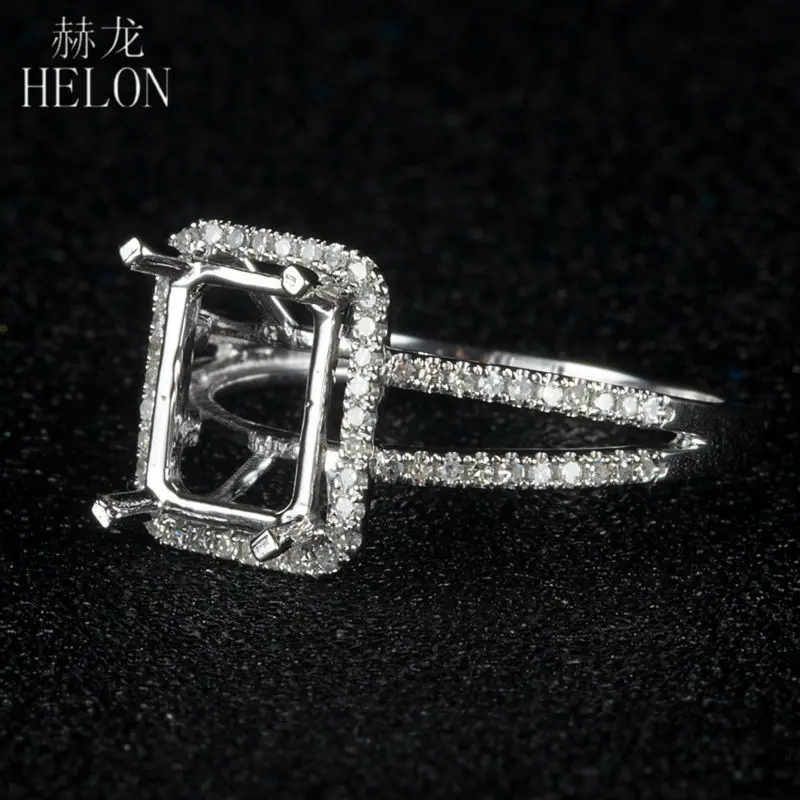 Женское кольцо с натуральными бриллиантами HELON белое золото 14 к 0 3ct ювелирное