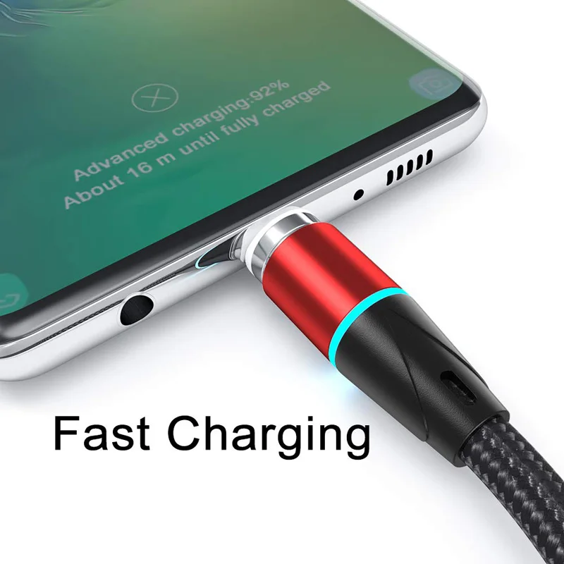 CANDYEIC 1 м USB C магнитные кабели для зарядки зарядное устройство Шнур для передачи данных зарядный провод для huawei P30 Pro Xiaomi Redmi Note6 pro телефонные кабели