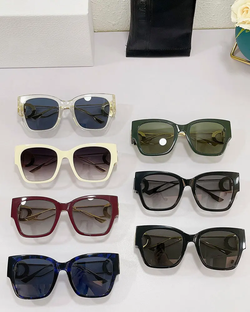 

2021 France Fashion Acetate Round Frames Women's Sun Glasses Luxury 30montaigne1 Vintage UV 400 Ladys Eyeglasses With Box