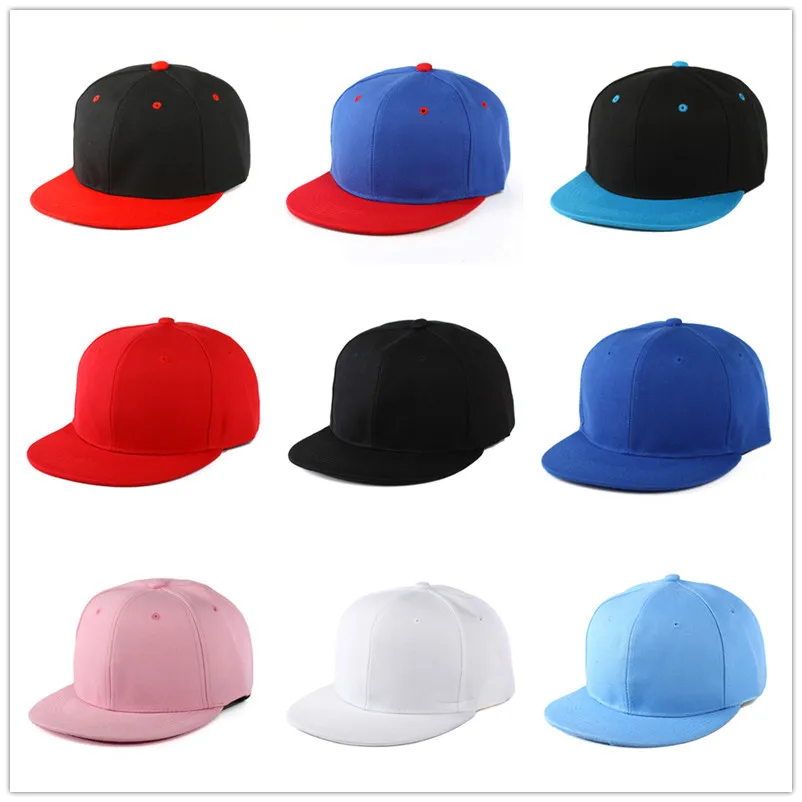 

New Solid Mix Color Trucker York Adjustable Men Women Hip Hop Father Hat Cap Baseball Snapback Flat Brim Bill Plain Visor Era