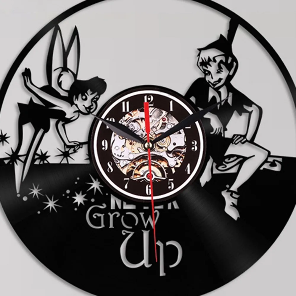 Музыкальный подарок музыкальные нотки настенные часы Ангел дети виниловые для