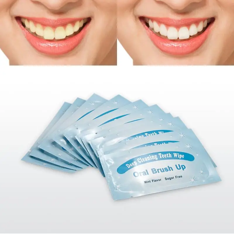 

10pcs Health Teeth Whitening Oral Brush Up Cleaning Mint Fresh Wipes Finger Wipe Tooth Cleaning Oral Hygiene Toothpaste