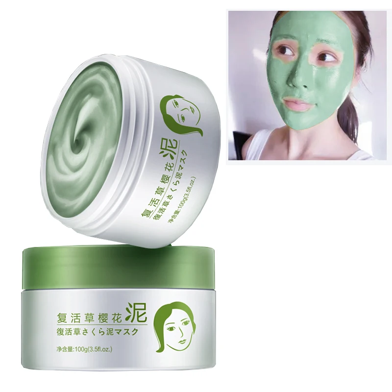

Green Tea Mud Mask Cleansing Blackhead Dirt Resurrection Grass Sakura Moisturizing Oil Control Refreshing Shrinking Pores Cream
