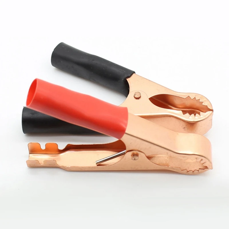 

Dropshipping 1pcs 50A Red Black 77mm Crocodile Car Caravan Van Battery Test Lead Clips Best Promotion Alligator Clips PN35