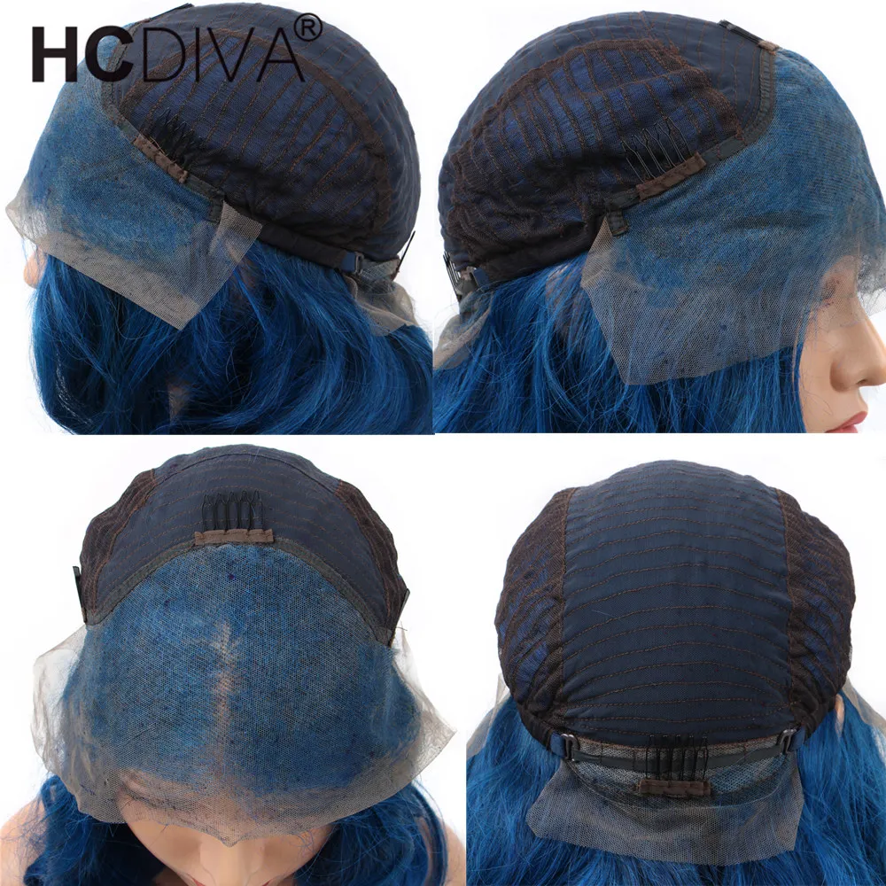 Brazilian Straight 613 Blonde Lace Front Wig 150% Blue Remy 13*4 Transparent Human Hair For Women | Шиньоны и парики