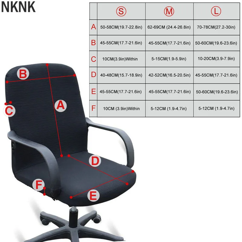 

Office Computer Chair Cover Elastic Chair Cover Anti-dirty Removable Lift Chair Case Covers for Home Armchair