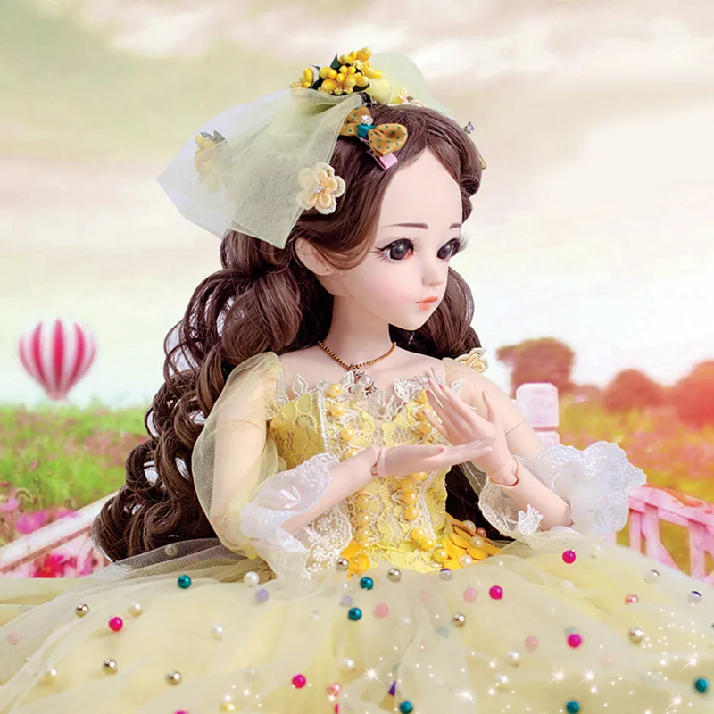BJD 1/3 куклы для девочек с одеждой парики обувь Макияж Красота игрушки силиконовые