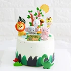 Мультфильм джунгли животных тема День рождения украшение детский душ торт украшение животных детские праздничные атрибуты