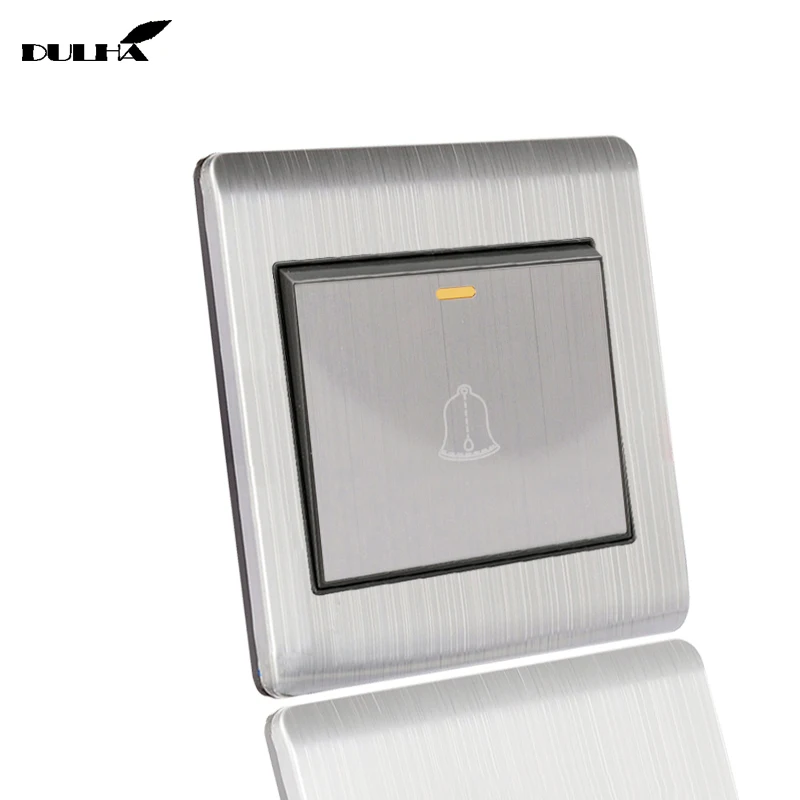 Роскошный 1 банда мгновенный дверной звонок настенный переключатель ЕС