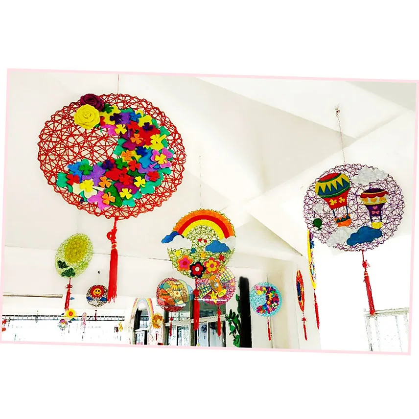 DIY Подвеска ручной работы из ротанга висячие сетка мат Бумага веревка для