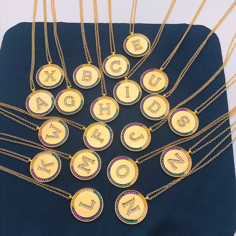 Изысканное и стильное ожерелье с алмазами 26 дюймов английским алфавитом модные